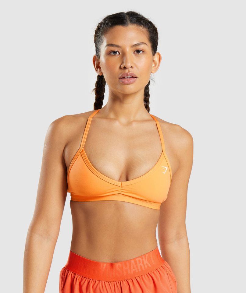 Women\'s Gymshark Minimal Sports Bra Orange | NZ 8ZQBIV